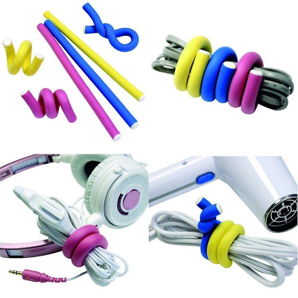 Hår Foam Curler Roller Set 10 Twist Curls Flexi Stavar
