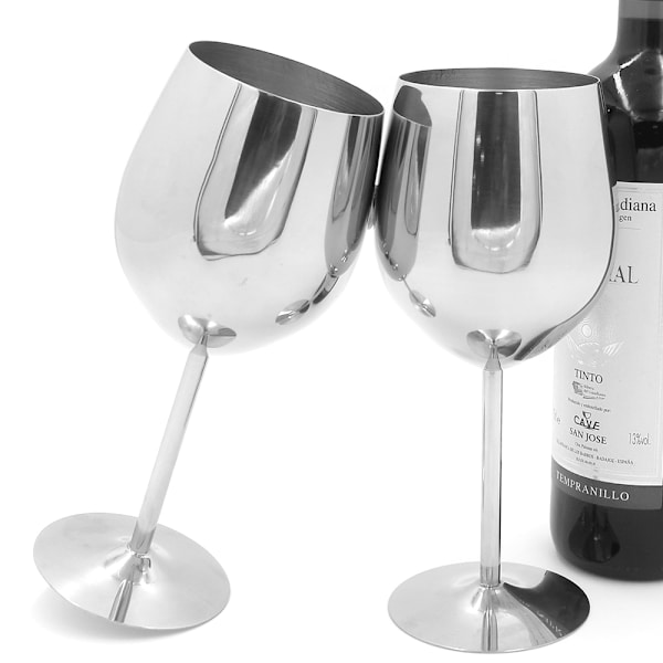 2 STK Silver högkvalitativt rostfritt stål High End rött vin