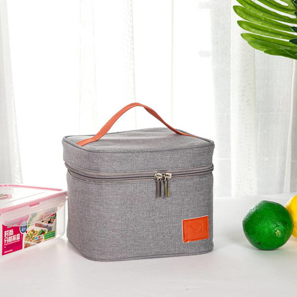 Lunchbox förvaringspåse ispåse, Oxford tygisoleringspåse, Grey column