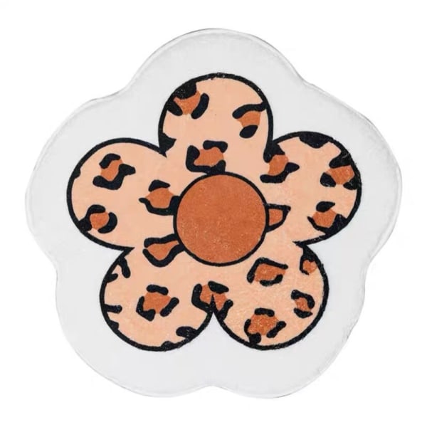 Imitation Cashmere oregelbunden blomma matta, hem badrum Colorful Leopard flower