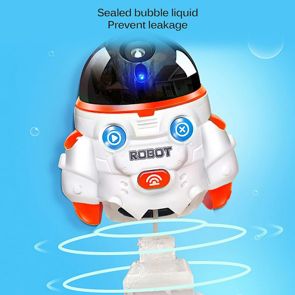 Elektrisk Bubble Machine Spaceman Ljud Ljus Bubble Robot