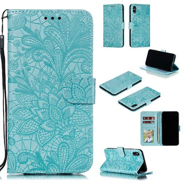 Multifunktionell Flower Flip Case Cover för Huawei P Smart