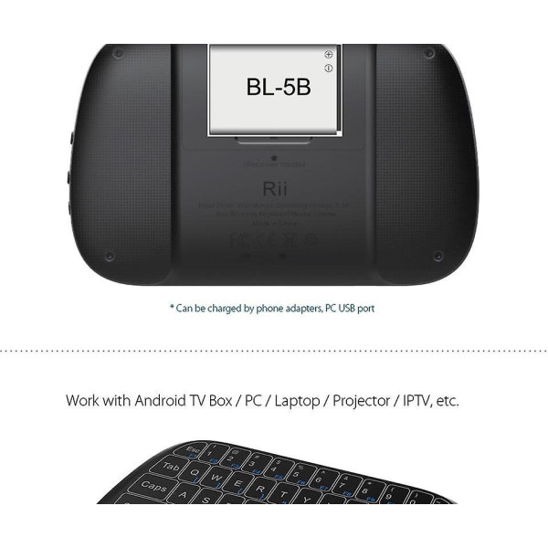 RII I5 2.4G trådlös helskärmspekplatta minitangentbord