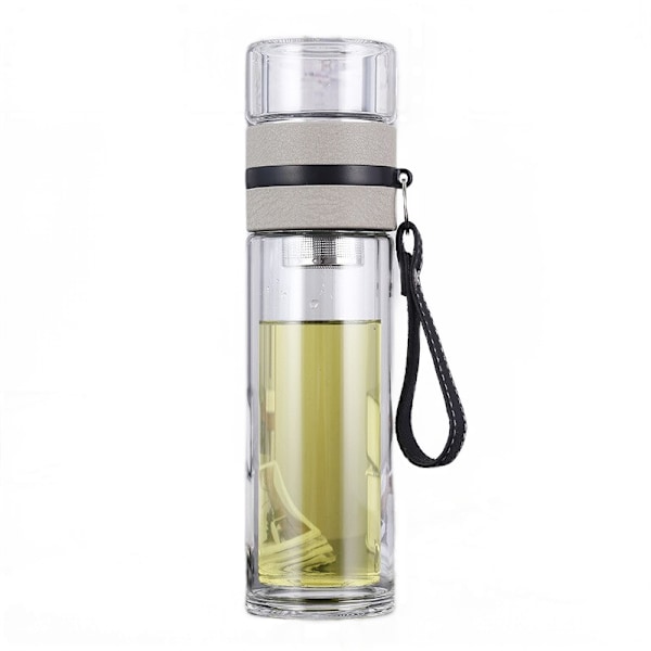400ML glasvattenflaskor för Dink-te med infusionsenhet Dubbel