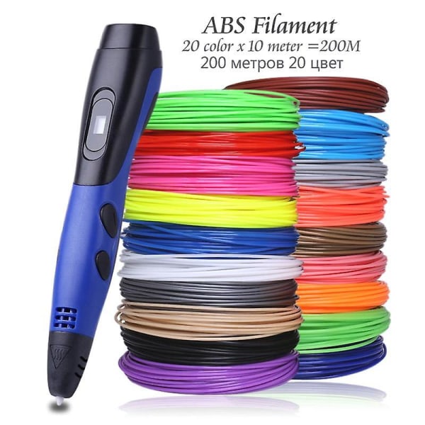 modell 3d penna med 20 färger abs filament plast 3d utskrift