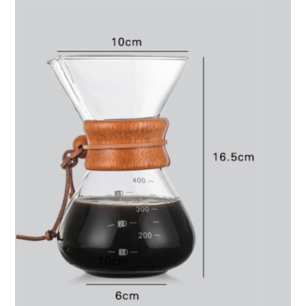 400 ml Värmebeständig manuell kaffekanna Praktisk kaffe