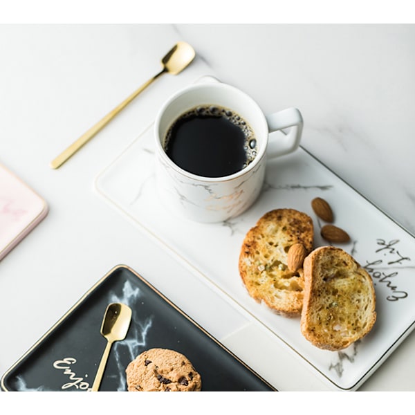 Gyllene sked kaffekoppsset bordsservis kaffe te set