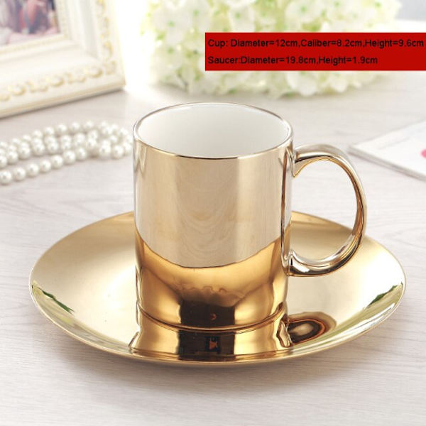 Hot Sale Europe Coffee Cup Set Guld/ Silver New Bone China