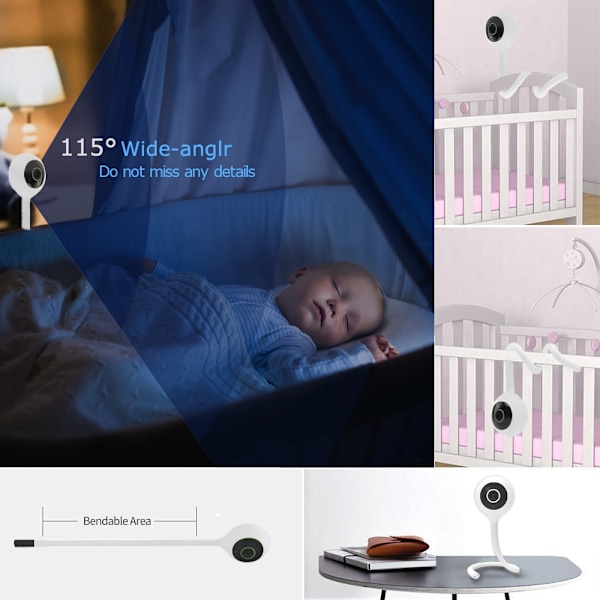 Display Temperatur Spela Lullaby HD Mini IP Camera Wifi