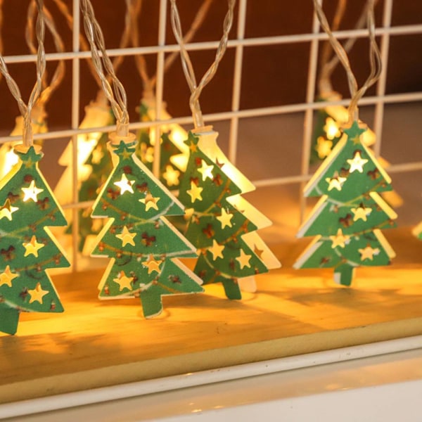 Led julgran dekoration ljus, gammal man Head älg Colorful christmas tree