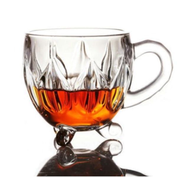 1st 190ml Kristallglas Te Kaffe Vattenkopp Transparent
