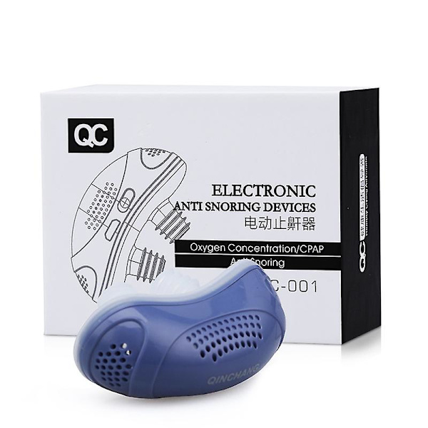 Anti-snarkningsutrustning Elektrisk Mini Cpap Snore Stop Device Blue