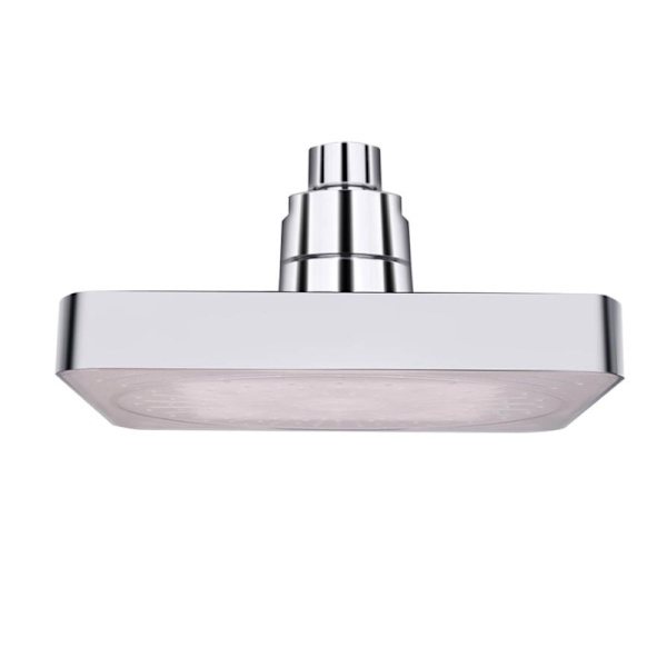 Färgglada LED fyrkantiga regnduschhuvud Spary Light Water