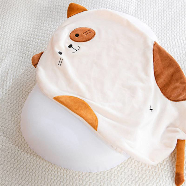Memory Foam Slow Rebound Kudde, Hem Päls Magen Nackkudde Beige