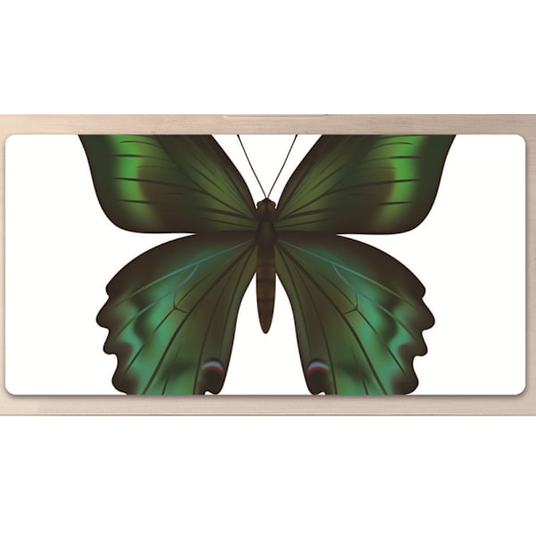 Tecknad djurbordsmatta, luktfri och lätt att rengöra White big green butterfly