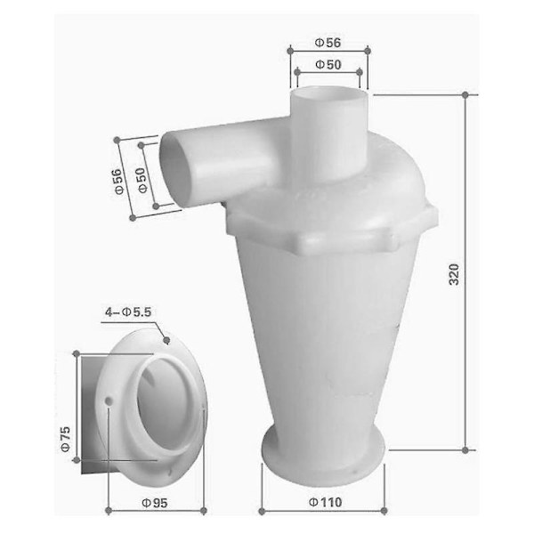 50 mm sjätte generationens turbocyklon dammsugarfilter