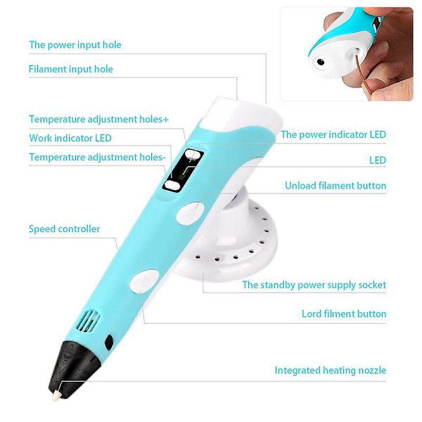 DIY 3d-penna 3d-utskrift penna skrivarpenna med USB 3d-ritning