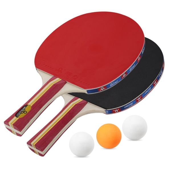 Långt handtag pingisracket Dubbelsidigt kolblad