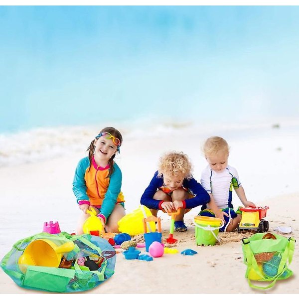 Förvaringsväska för strandleksaker utomhus för barn, bärbart mesh