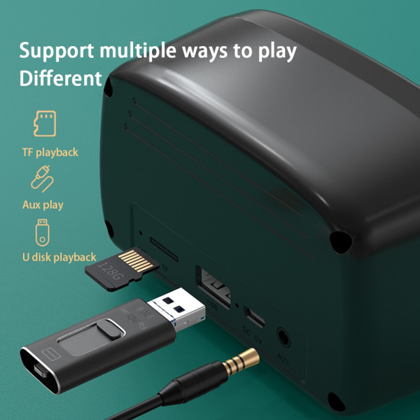 Bass Desktop Mini Portable Stereo Support TF Card HIFI