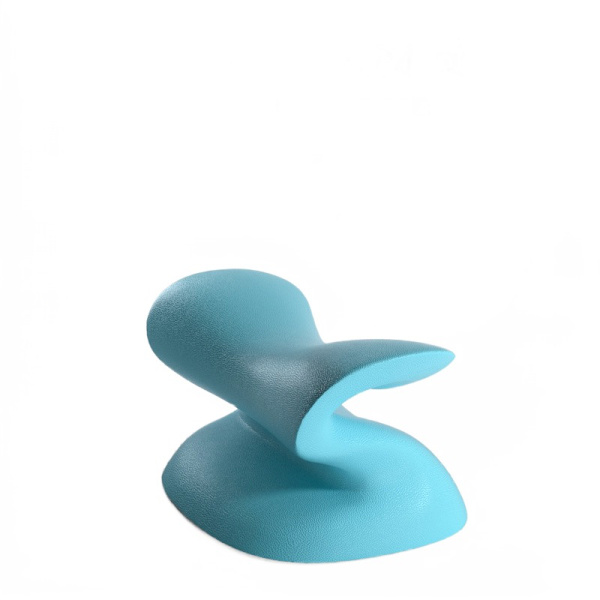 S-formad enkelnackskudde, säng Sömnkudde Memory Foam , Blue