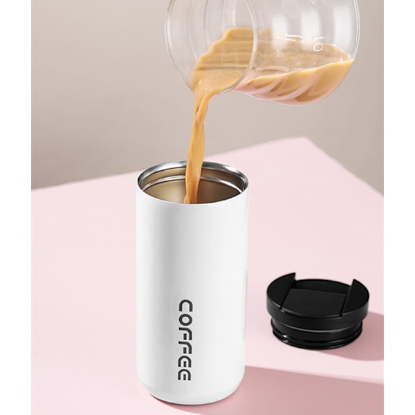 Ny 500 ml resekaffemugg Dubbelt kaffe i rostfritt stål