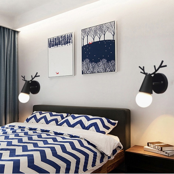 Antler Vägglampa Sovrum Hotell Sängtrappa Korridor Gang