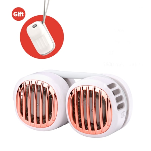 Handsfree Nackfläkt USB Uppladdningsbar 4 Vindhastighets Bärbar