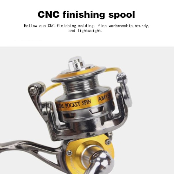 Full Metal Mini Spinning Reel 5.0:1 Utväxling 3+1BB CNC