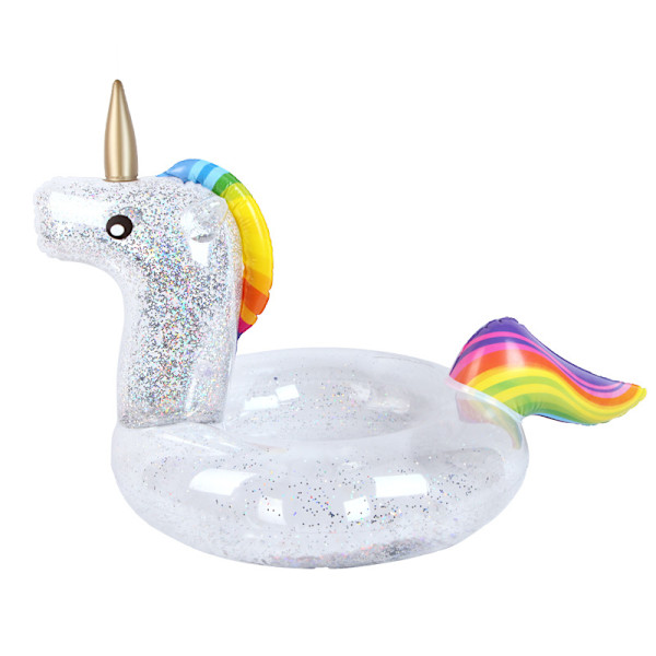 Uppblåsbara leksaker Transparent Paljett Simring, Unicorn