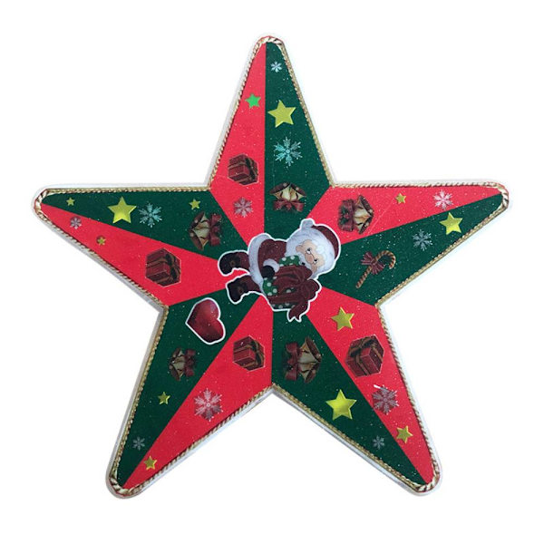 Nyår juldekoration ljus, festligt fönster Colorful Pentagram