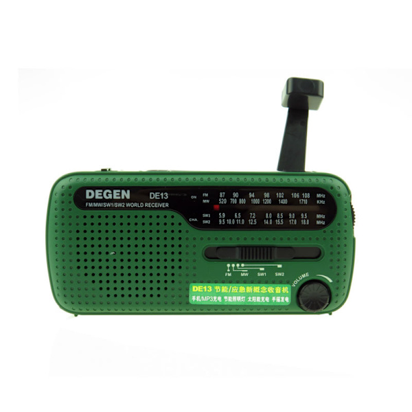 FM AM SW Radio Crank Dynamo Solar Power Emergency Retro