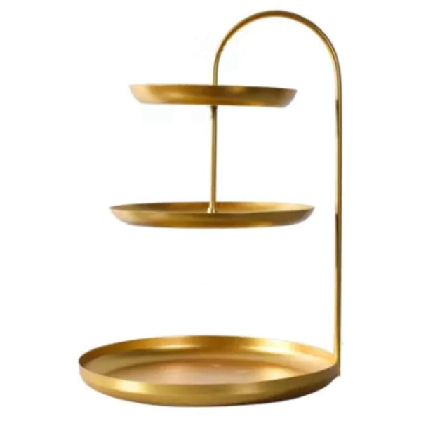 Nordic Three Layer Gold Cosmetics Förvaringsbricka Fruktfat
