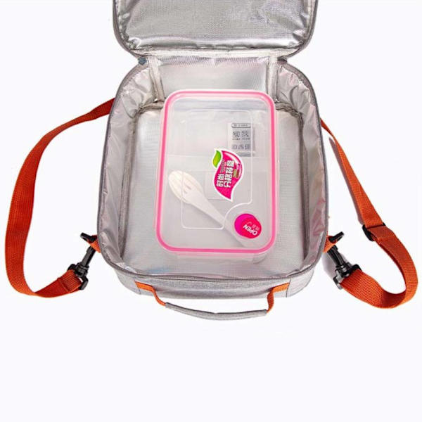 Lunchbox förvaringspåse ispåse, Oxford tygisoleringspåse, Grey Square shoulder strap