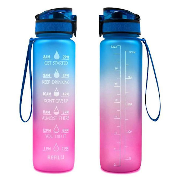 Gradient Frosted Travel Cup 1000ml Space Cup Large
