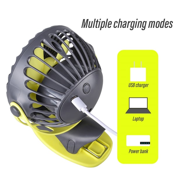 Bärbar kylande Mini USB fläkt 4 hastigheter 360 grader runt om