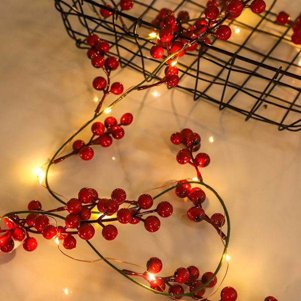 Simulering Led Maple Leaf Rattan Light String, Halloween Red