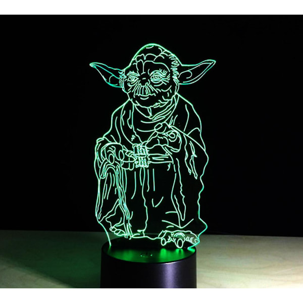 Star Wars Yoda Master Led Liten Nattlampa 3d Nattljus