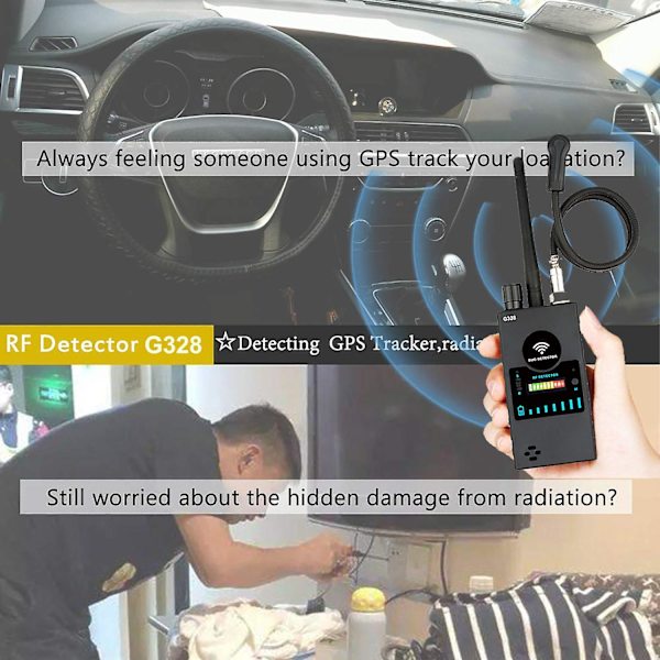 Anti Spy Camera Bug RF-signaldetektor 1MHz-6.5GHz, Trådlös