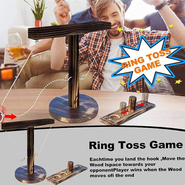 Ring Toss Game med Shot Ladder Bundle, vuxna som dricker