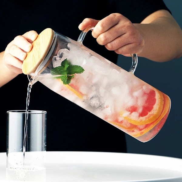 Vattenflaska i kallt glas Vattenkokare Transparent Stor