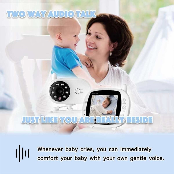 3,5 tum baby med kamera 2,4 GHz trådlös video LCD