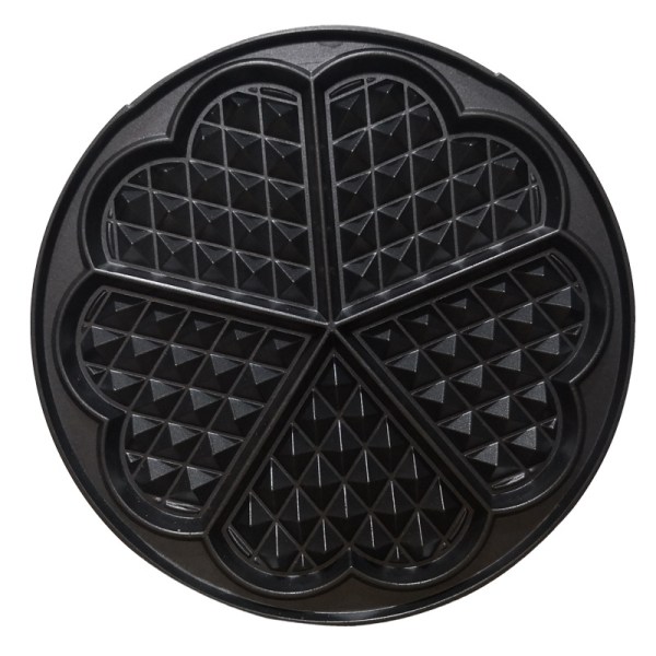 Red Heart elektrisk bakpanna, äggvåffelmunk platt panna, Black waffle plate