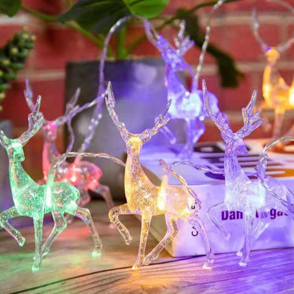 Led Sika Deer String Lights, Battery Box Christmas Elk Colorful 3 meters 20 lights