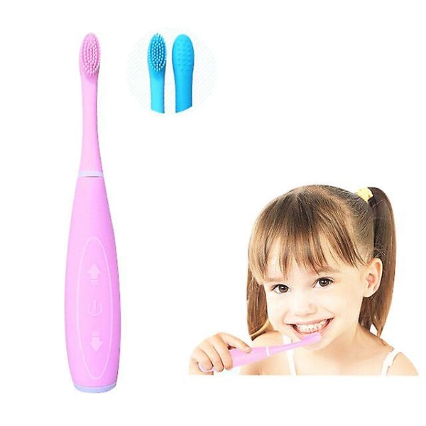 Set elektrisk tandborste för barn, silikonborste