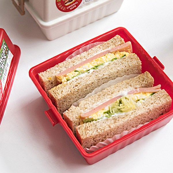 Japansk fyrkantig PP smörgåslåda Lunchlådor med cover