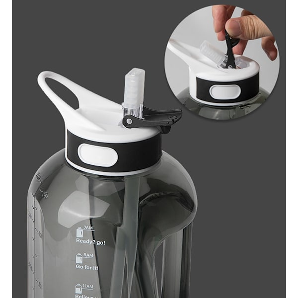 2500ml Utomhusvattenflaska Halm Sportflaskor Dricka