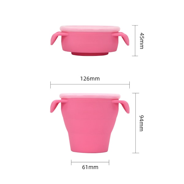 Förvaringslåda med silikonmat för barn Enfärgad Baby Snack Cup
