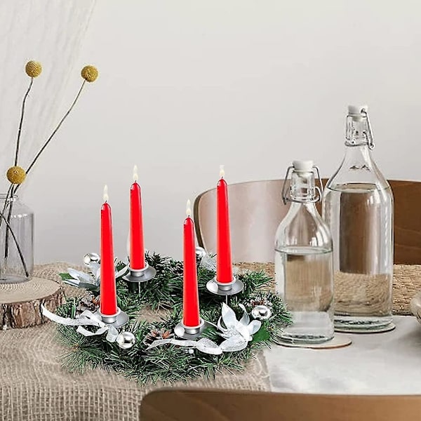 (Silver)Julkransar Ljusstakar 12tum Xmas Advent