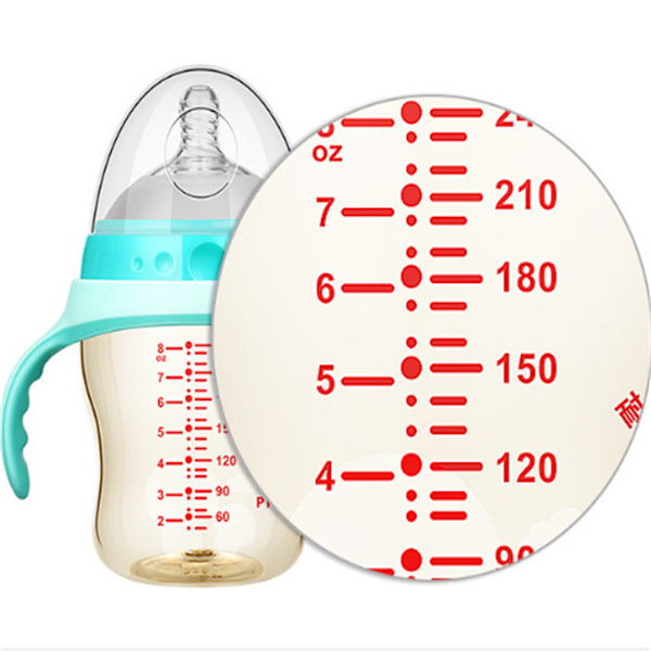PPSU-flaska med stor diameter, bärbar avvänjningsanordning, Blue 240mL